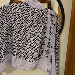 Kate Spade New York Lavender Polka Dot Viscose Scarf 75x24